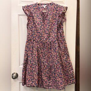Floral Dress - Pink and Blue